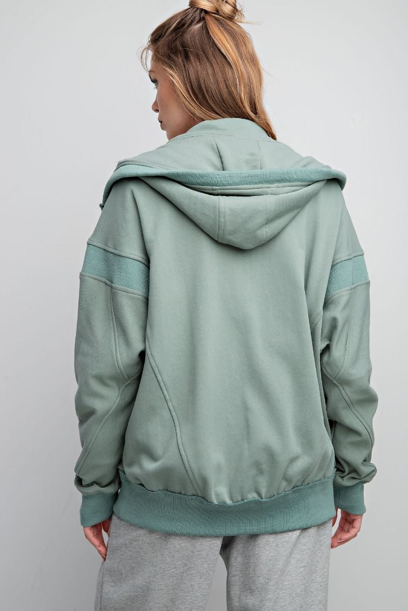 PREORDER: Washed Sea Zip Up