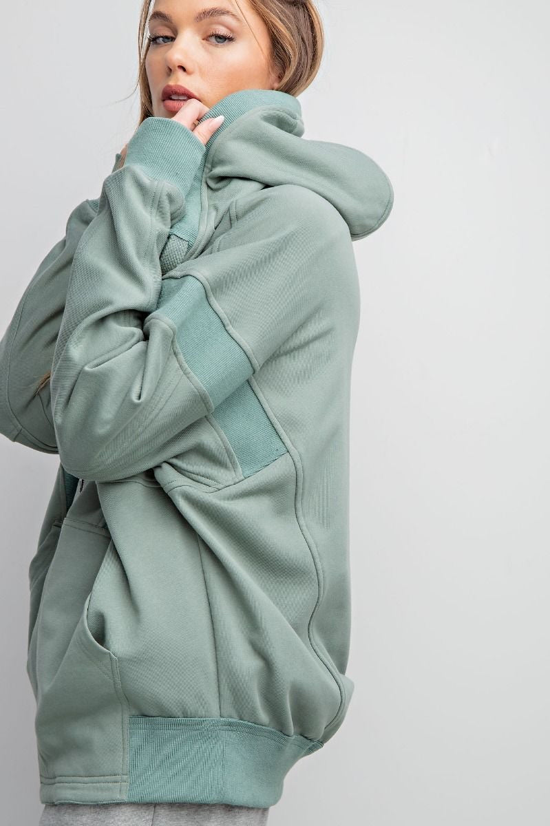 PREORDER: Washed Sea Zip Up